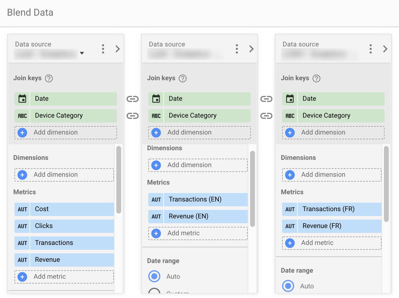 Blending: How to Blend Data Data Studio