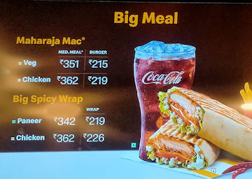 McDonald's menu 