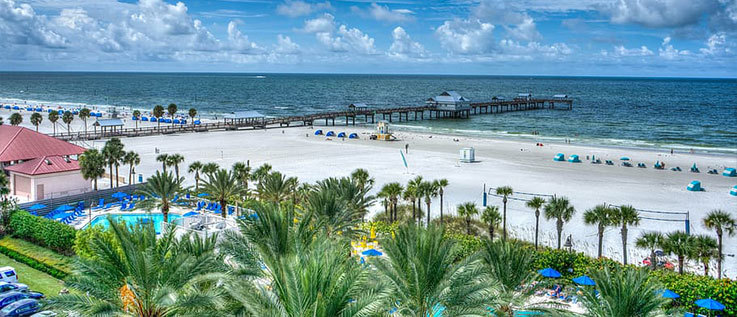 Clearwater beach in Florida