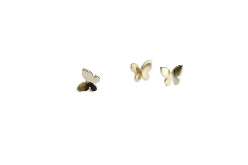 Title 3, Boucles doreilles Mini Papillon Brillantes Pla...