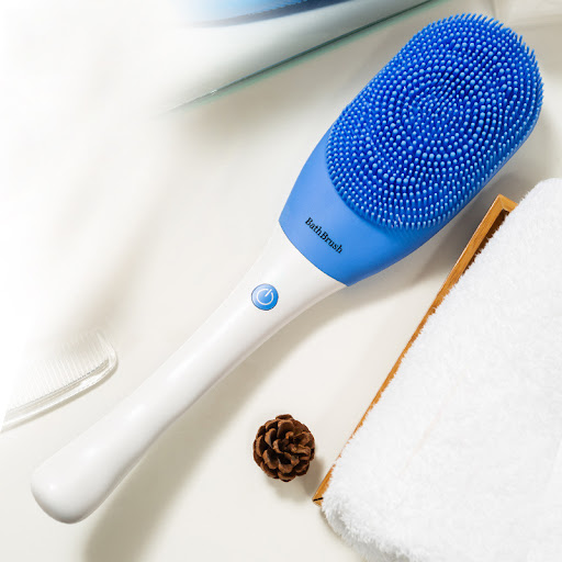Title 2, Silicone Electric Back Rubbing Massage Bath Bru...