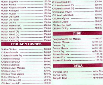 Hotel Shrinagar menu 
