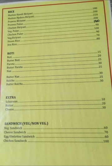 Mallika Bar & Restaurant menu 
