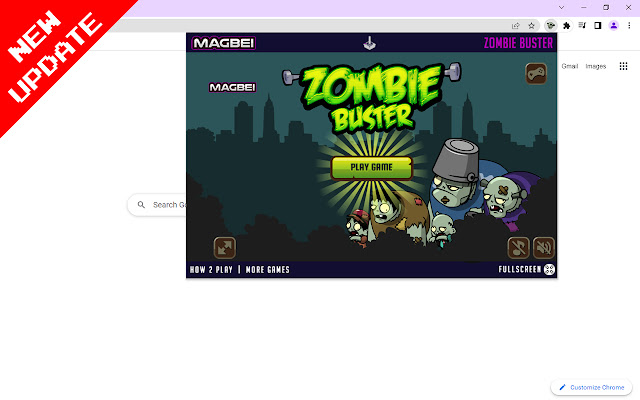 Zombie Buster Game - Runs Offline chrome extension