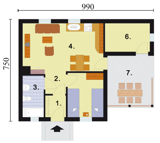 Bogota szkielet drewniany - Rzut parteru