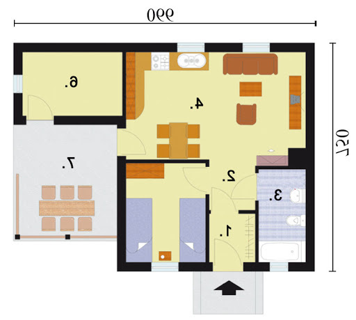 Bogota szkielet drewniany - Rzut parteru