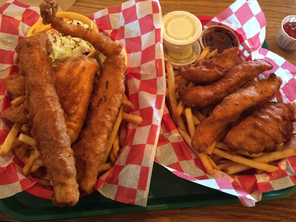 Fish and chicken baskets