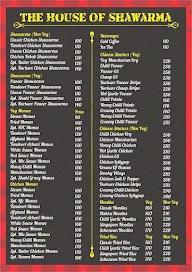 The House Of Shawarma menu 1