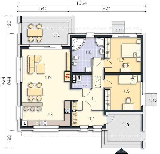 Franklin III LMB101b - Rzut parteru