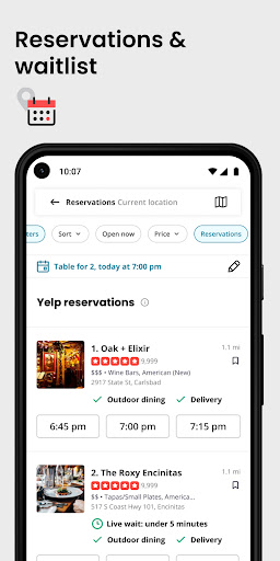 Screenshot Yelp: Food, Delivery & Reviews