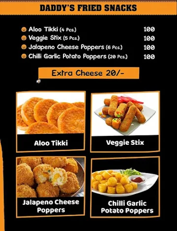 Daddy's Fried Potato menu 