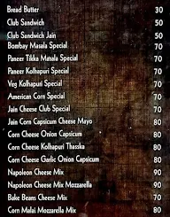 RJ's Sandwich menu 1