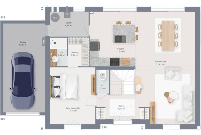  Vente Terrain + Maison - Terrain : 646m² - Maison : 155m² à Forest-Saint-Julien (05260) 