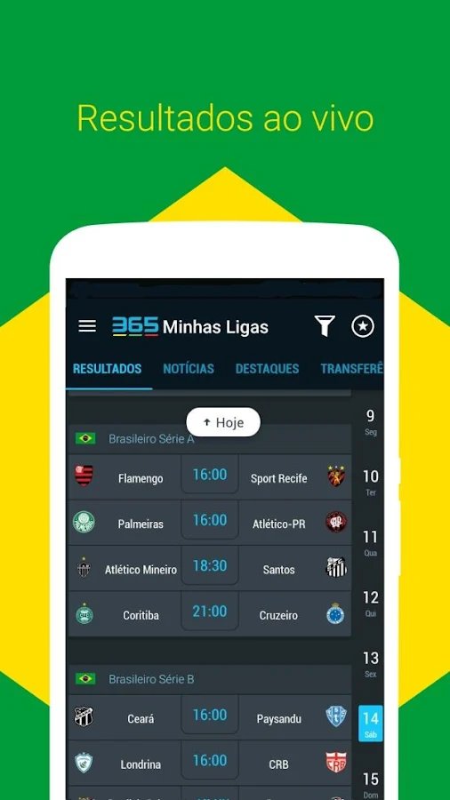   Brasileirão 2016 - 365Scores: captura de tela 