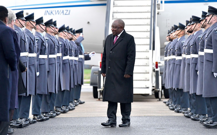 President Cyril Ramaphosa arrives for a state visit in London, Britain, November 21 2022. Picture: GCIS