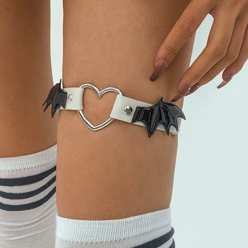 Title 3, Harajuku Style Dark Leg Ring Punk Hip Hop for a...