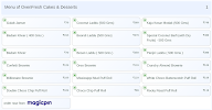 OvenFresh Cakes & Desserts menu 1