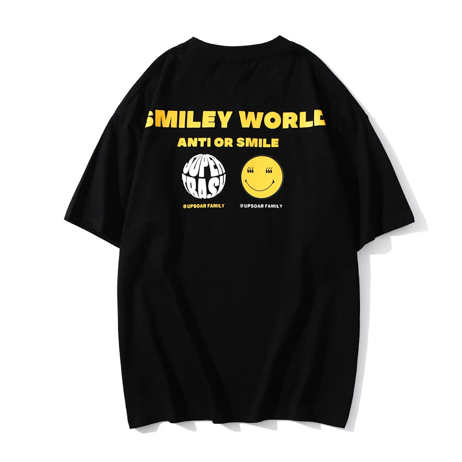 Letter Print Short Sleeve Loose Pullover T-shirt