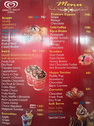 Kwality Wall's Frozen Dessert And Ice Cream Shop menu 1