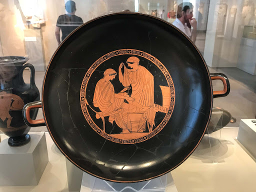 Bowl-women-carding-wool.jpg -   This ancient bowl depicts women carding wool in Italy, circa 470-480 B.B. It’s at the Altes Museum in Berlin.