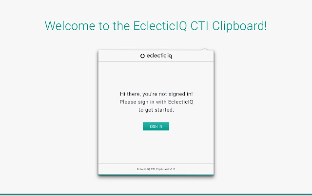 EclecticIQ: CTI Clipboard