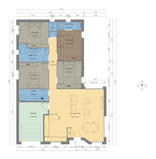 Vente maison neuve 5 pièces 114 m² à Préchacq-les-Bains (40465), 296 000 €