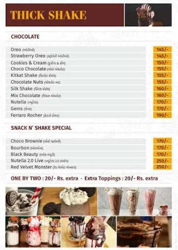 Snack N Shake menu 