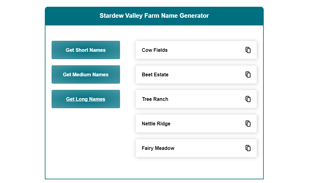 Farm Name Generator