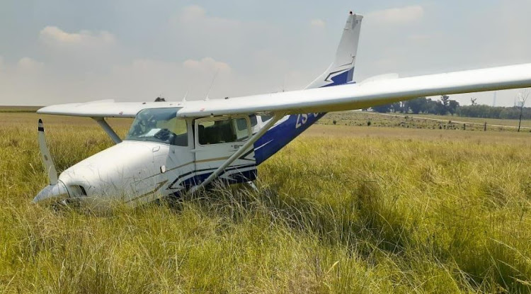 The Cessna U206G after its forced landing on an Mpumalanga farm on February 8 2022.