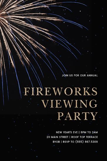 Fireworks Viewing Party - New Year's template