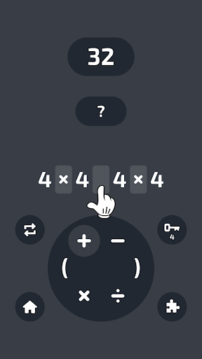 Screenshot 4=100 - 4 numbers, 1 answer
