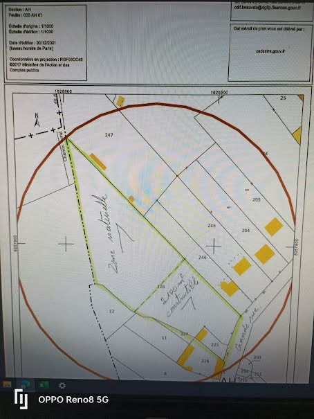 Vente terrain  6200 m² à Milly-sur-Thérain (60112), 154 000 €