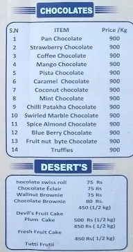 Passion Bakery N Choco's Cake Shop menu 2