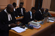 Lawyers are pictured at a court for an appeal hearing about a blasphemy conviction, in northern Nigeria's Kano state, Nigeria November 26, 2020.