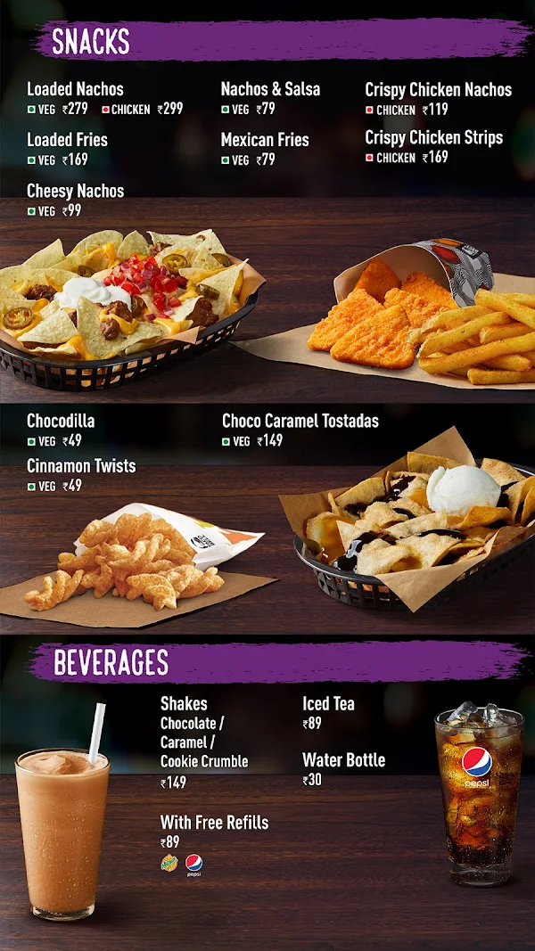 Taco Bell menu 