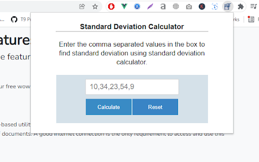 Standard Deviation Calculator