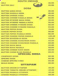 Pawar Dosa menu 1