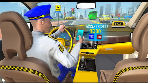 Screenshot Taxi Game: Car Driving School