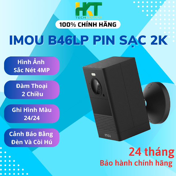 Camera Dùng Pin Sạc Wifi Imou Cell 2 B46Lp 2K Màu Ban Đêm - Hàng Chính Hãng