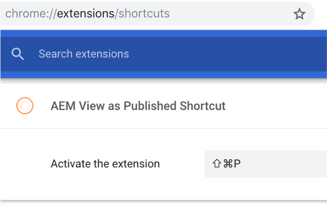 AEM View as Published Shortcut Preview image 1