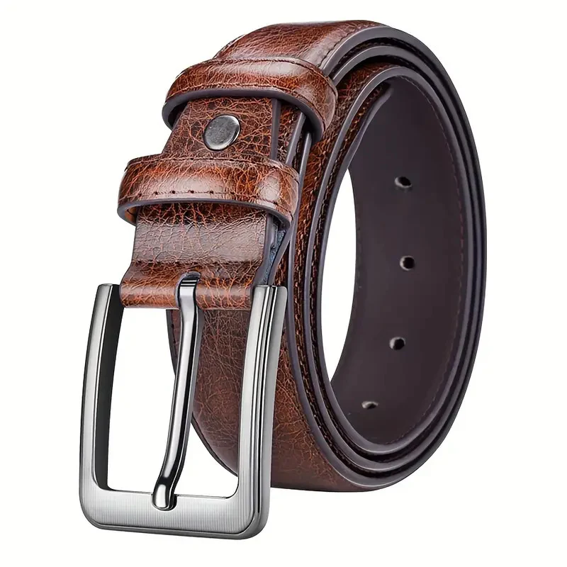 Ceinture Rétro Homme à Boucle Ardillon, Simple et Polyvalente, S'accorde à Toutes les Tenues, Accessoire Indispensable pour un Style Intemporel.