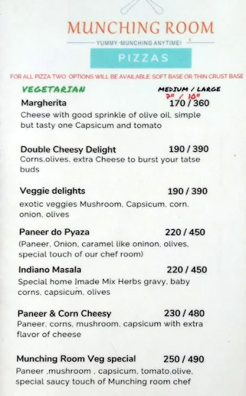 Up & Up menu 