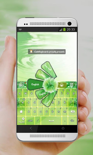 Green Colored GO Keyboard