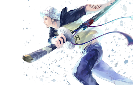 Trafalgar Law OnePiece theme chrome extension