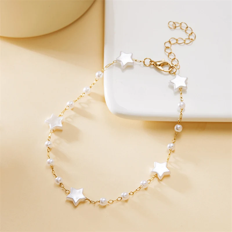 Title 9, Dames Love Heart Imitatie Parel Armband & Enkel...