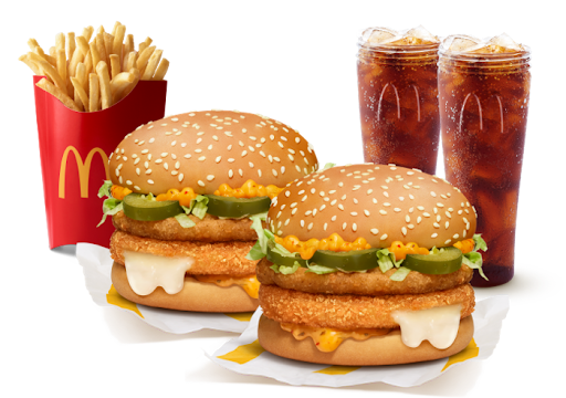 Burger Combo For 2: McCheese Burger Chicken
