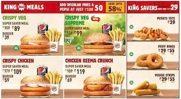 Burger King menu 