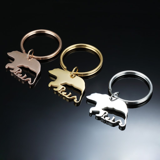 Title 4, Mothers Day Jewelry Stainless Steel Keychain M...
