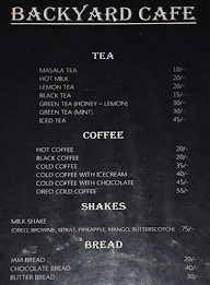 Backyard Cafe menu 1