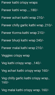 Famous Patna Shahi Roll menu 2